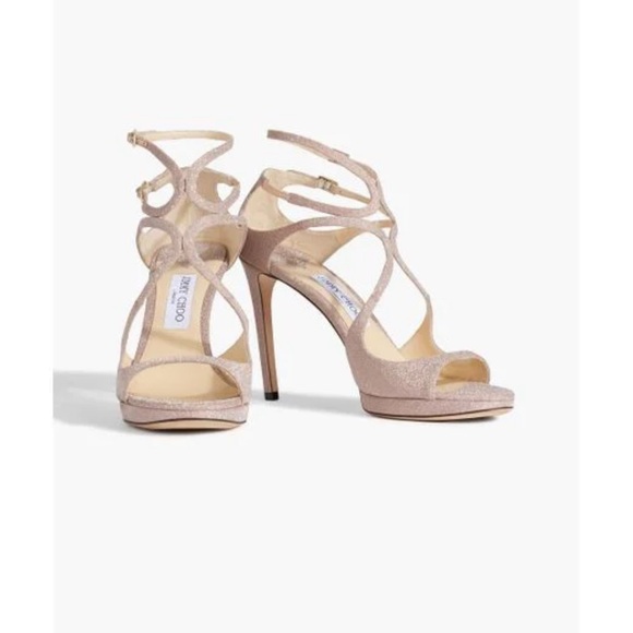 Jimmy choo Lance sandal size 37 ballet pink glitter - Picture 3 of 4